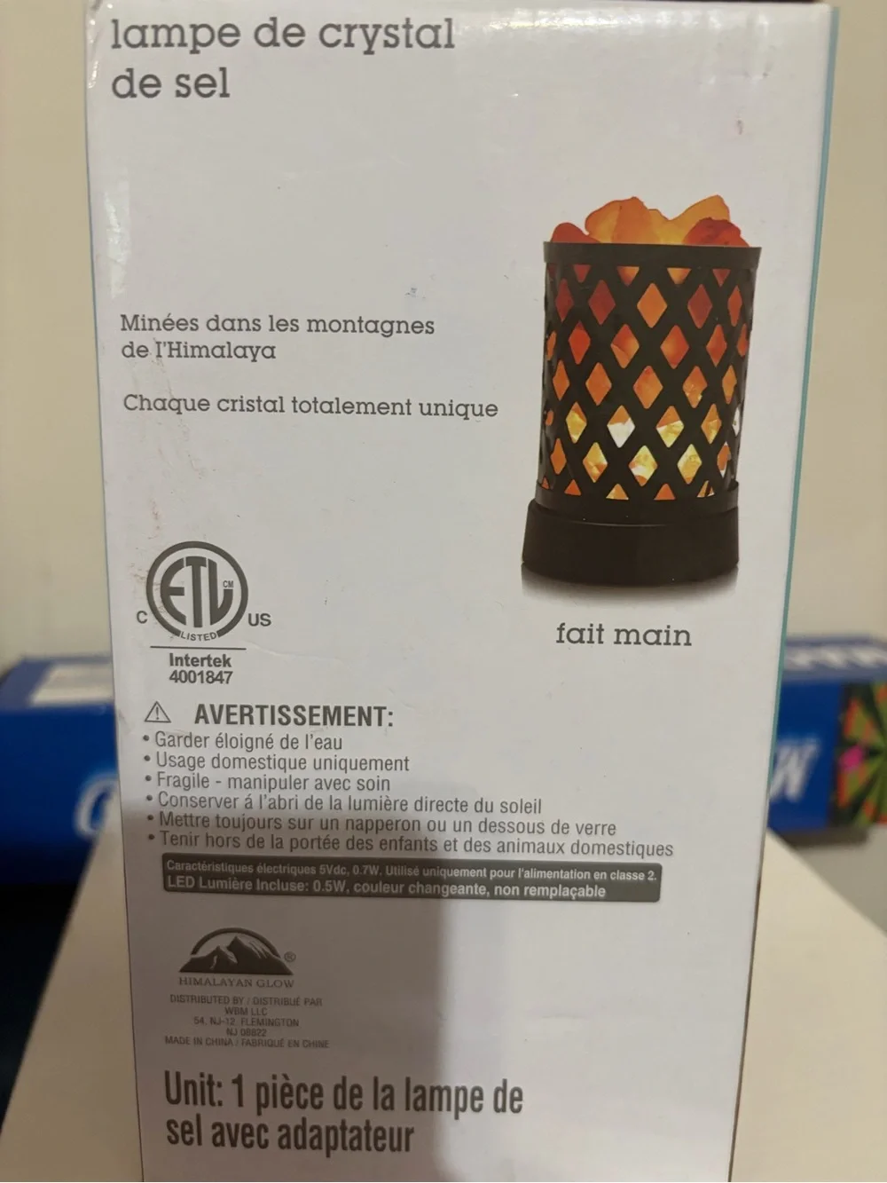 Black Lattice Himalayan Salt Lantern with Multi-Color Glow